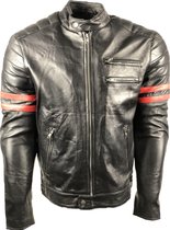 Urban 5884® - XAVIER- Heren Jack - Leren Motorjas  - Zwart - Maat S