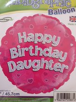 Folieballon happy birthday daughter
