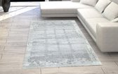 Flycarpets Modern Vloerkleed Grijs - Tegula - Geblokt - 120x170 cm