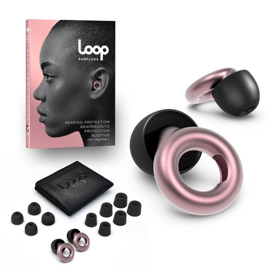 Loop oordopjes - Gehoorbescherming volwassenen - Muziek, rust, motorrijden & meer - Roségoud - Loop