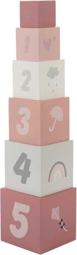 Afbeelding van het spel Label Label Stacking blocks numbers - Pink