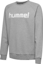 hummel Go Kids Cotton Logo Sweatshirt Trui - Grijs - Maat 152