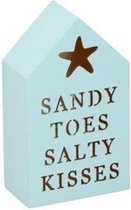 Arti Casa Strandhuis Sandy Toes Salty Kisses 12,5 Cm Hout Blauw