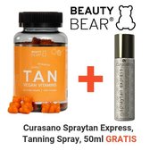 Curasano Tanning Spray, 50ml + Beauty Bear Hair Vitamines Tan Vitamines, 60 Gummies