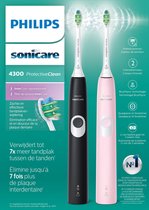 Bol.com Philips Sonicare ProtectiveClean 4300 HX6800/35 - Elektrische tandenborstel - Roze & Zwart aanbieding