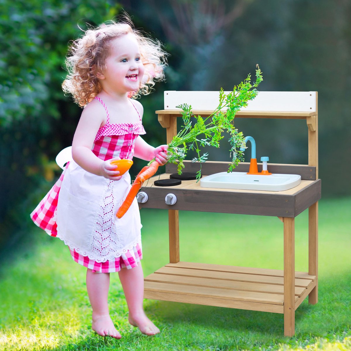 AXI Rosa Zand & Water Speelkeuken Medium - Incl. 17-delige accessoire set - Modder Keuken — afbeelding 7