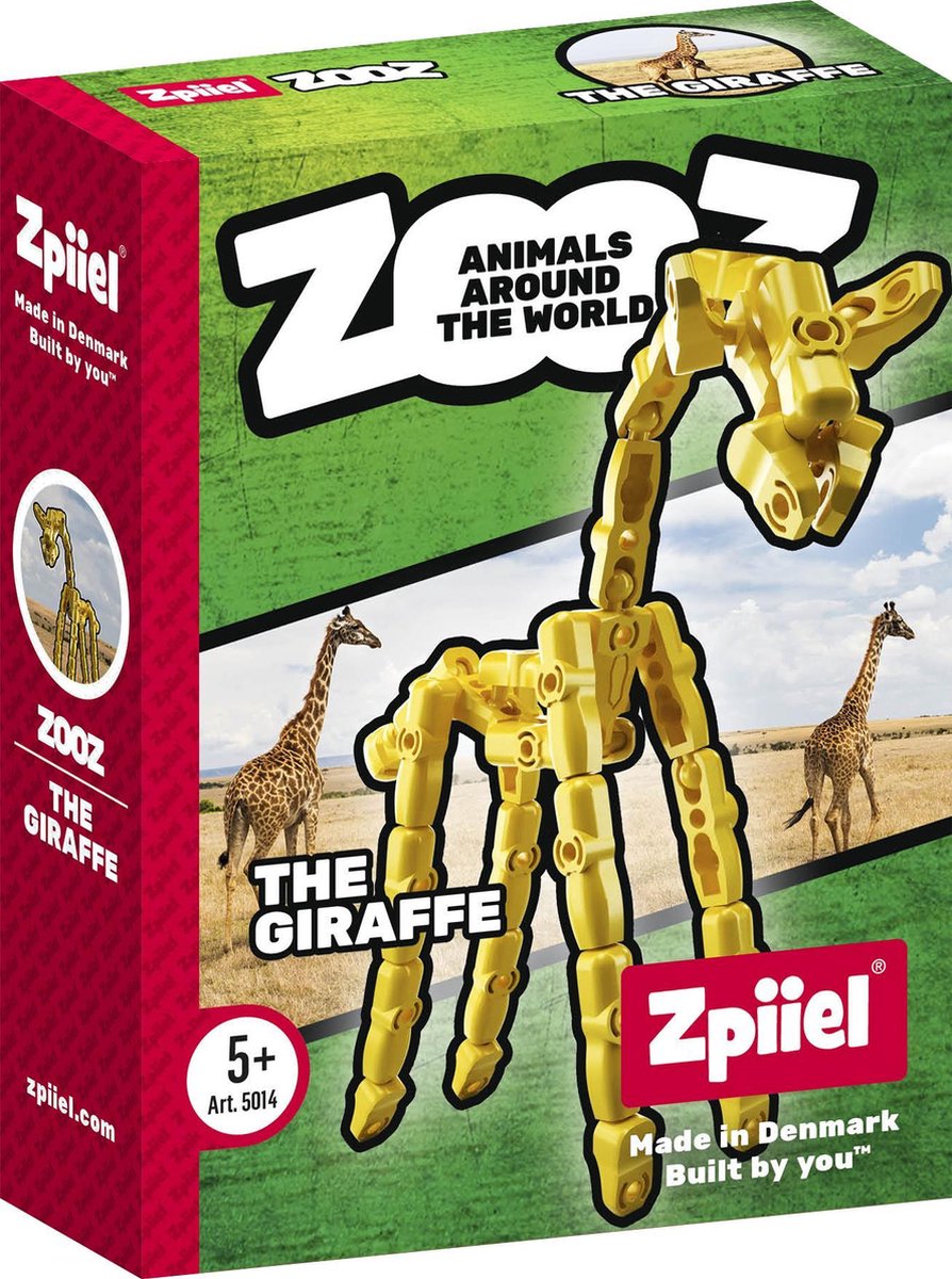 Zpiiel - ZooZ Giraffe - Constructiespeelgoed - Unieke bouwelementen met kogelgewrichten - Creatief spelen - Fijne motoriek