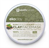 ekoclay Clay face mask with Matcha Green Tea for dry and normal skin, 80g Plastic jar
