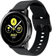 Siliconen bandje - Sportbandje - Samsung Galaxy Watch Active 2  40mm/44mm - Zwart