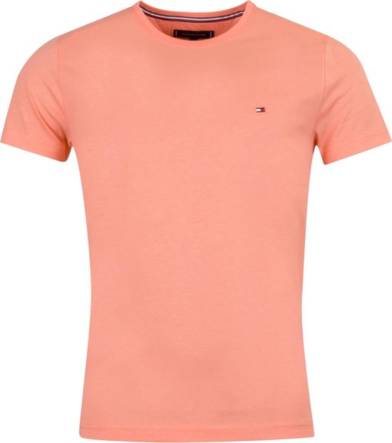 Aan rijst wereld Tommy Hilfiger T-shirt - Mannen - oranje/roze | bol.com