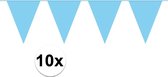 Slinger Vlaggenlijn Baby Blauw 100 Meter Verjaardag Slinger Voor Binnen En Buiten