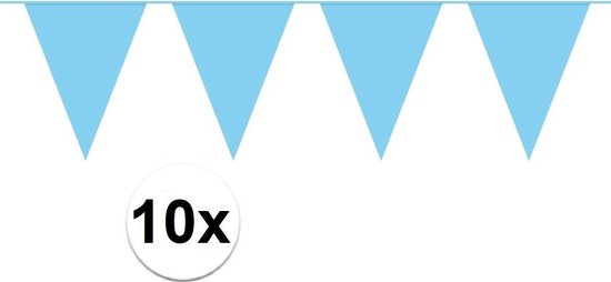 Garland Bunting Baby Blue Guirlande d'anniversaire de 100 mètres pour l'intérieur et l'extérieur