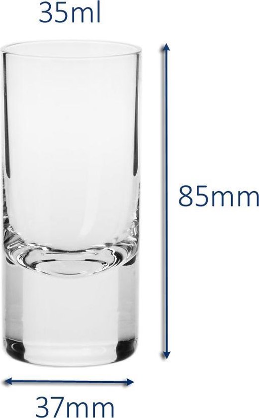 Wodkaglazen set 6 stuks Sterling 35ml - Glazen van Superieure Cristallite... | bol.com