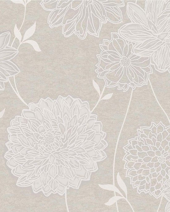 Fifty Shades bloem creme/beige behang (vliesbehang, creme) | bol.com