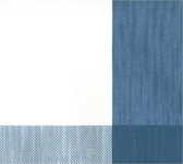 Vliesbehang blokken blauw/wit outlet behang (schuim op vlies)