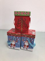 Verpakking boxjes, kerstthema ( 3 stuks )