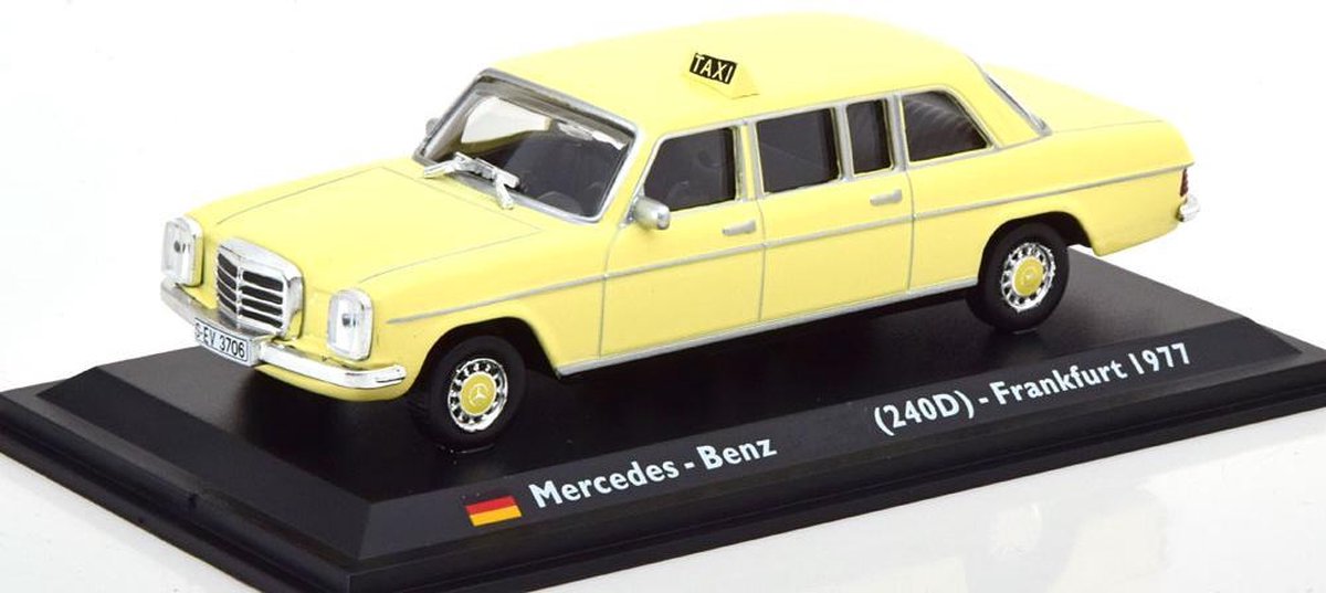 Mercedes-Benz 240D ( W123 ) Taxi Frankfurt 1977 Beige 1-43 Altaya Taxi Collection