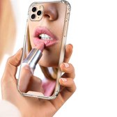 Iphone Hoesje 11 Pro Max Transparent Make Up Mirror Case For iPhone 11 Pro Max TPU + Acrylic Four Drop Luxury Plating