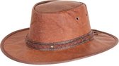 Kangoeroe lederen hoed Sundowner tan, M