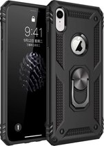 Apple iPhone XR Backcover - Zwart - TPU - Magnetisch voor autohouder - Kickstand