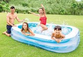 Intex familie zwembad - 262x175x51 centimeter - blauw/wit