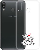 Samsung Galaxy A30S / A50 / A50S Transparant siliconen hoesje twee hondjes