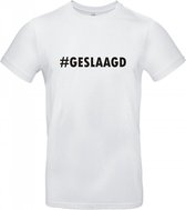 Geslaagd cadeau - T-shirt #GESLAAGD - XXXL - Wit