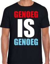 Genoeg is genoeg demonstratie / protest t-shirt zwart voor heren M