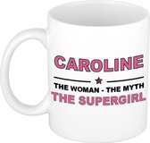 Caroline The woman, The myth the supergirl cadeau koffie mok / thee beker 300 ml