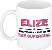 Elize The woman, The myth the supergirl cadeau koffie mok / thee beker 300 ml