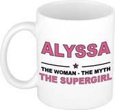 Alyssa The woman, The myth the supergirl cadeau koffie mok / thee beker 300 ml