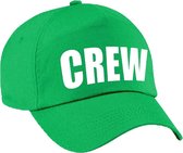 Groene crew personeel team pet / baseball cap voor dames en heren - verkleedhoofddeksel