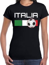 Italia / Italie voetbal / landen t-shirt zwart dames 2XL