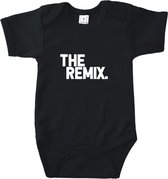 Romper The remix - Zwart - Maat 50/56 - rompertjes baby - rompertjes baby met tekst - rompers - rompertje - rompertjes