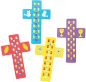2x Boekenleggers kruis - knutselen voor Kinderen - Pasen DIY