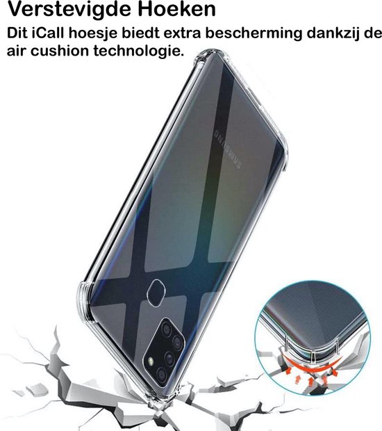Hoesje geschikt voor Samsung Galaxy A21s Anti Shock Proof Siliconen