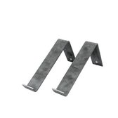 GoudmetHout Industriële Plankdragers L-vorm 20 cm - Staal - Zonder Coating - 4 cm x 20 cm x 15 cm - Plankendrager
