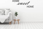 Muursticker Home Sweet Home - Zwart - 160 x 62 cm - woonkamer engelse teksten