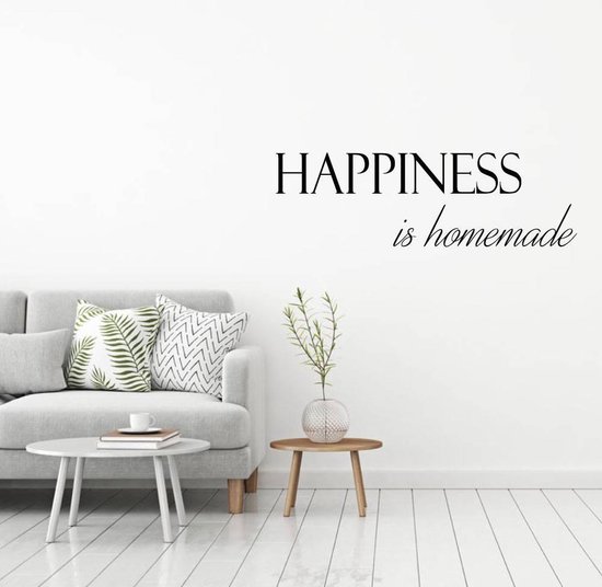 Muursticker Happiness Is Homemade - Rood - 80 x 24 cm - slaapkamer woonkamer alle