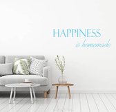 Sticker Muursticker Happiness Is Homemade - Bleu clair - 160 x 48 cm - Muursticker4Sale