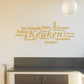 Muursticker Keuken - Goud - 160 x 60 cm - taal - nederlandse teksten keuken alle