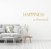 Muursticker Happiness Is Homemade -  Goud -  160 x 48 cm  -  slaapkamer  engelse teksten  woonkamer  alle - Muursticker4Sale