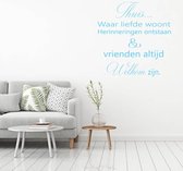 Muursticker Thuis Waar Liefde Woont -  Lichtblauw -  80 x 80 cm  -  woonkamer  nederlandse teksten  alle - Muursticker4Sale