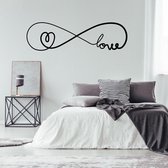 Muursticker Infinity Love Met Hartje - Groen - 120 x 34 cm - slaapkamer