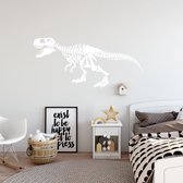 Muursticker Dinosaurus Skelet - Wit - 120 x 55 cm - baby en kinderkamer dieren