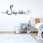 Muursticker Slaap Lekker Ster -  Geel -  160 x 57 cm  -  slaapkamer  nederlandse teksten  alle - Muursticker4Sale
