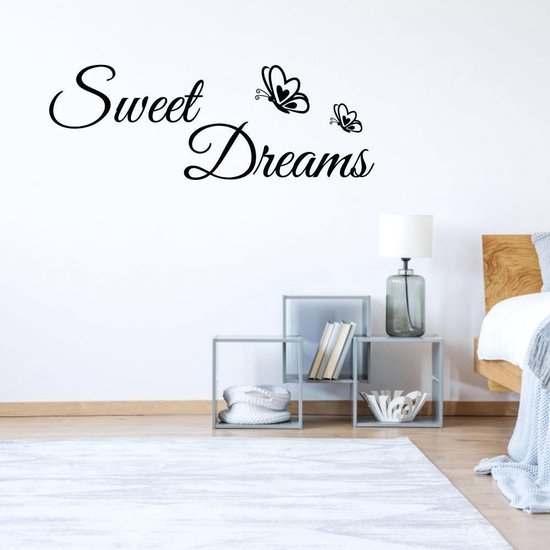 Muursticker Sweet Dreams - Oranje - 80 x 28 cm - Muursticker4Sale