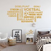 Muursticker Voetbal Woorden Wolk -  Goud -  80 x 37 cm  -  baby en kinderkamer  nederlandse teksten  alle - Muursticker4Sale