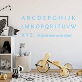 Muursticker Alfabet -  Lichtblauw -  160 x 65 cm  -  baby en kinderkamer  nederlandse teksten  bedrijven  alle - Muursticker4Sale