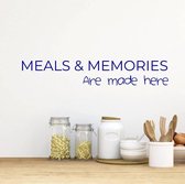 Muursticker Keuken Meals En Memories - Donkerblauw - 160 x 28 cm - keuken alle